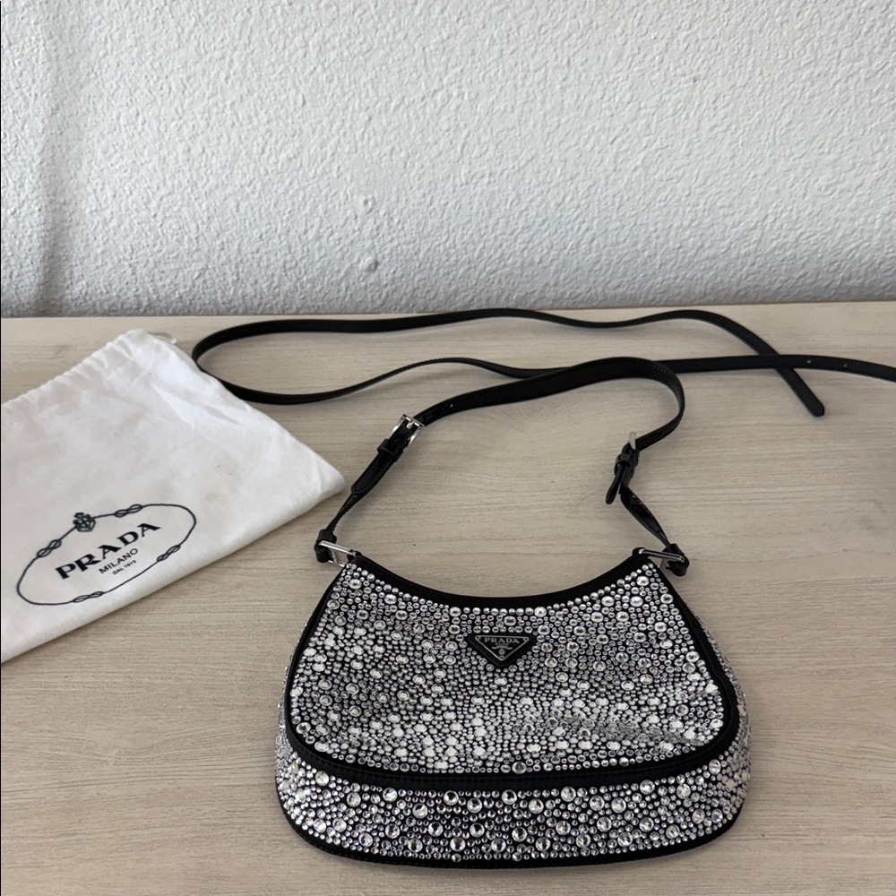 Prada Cleo satin bag with crystals